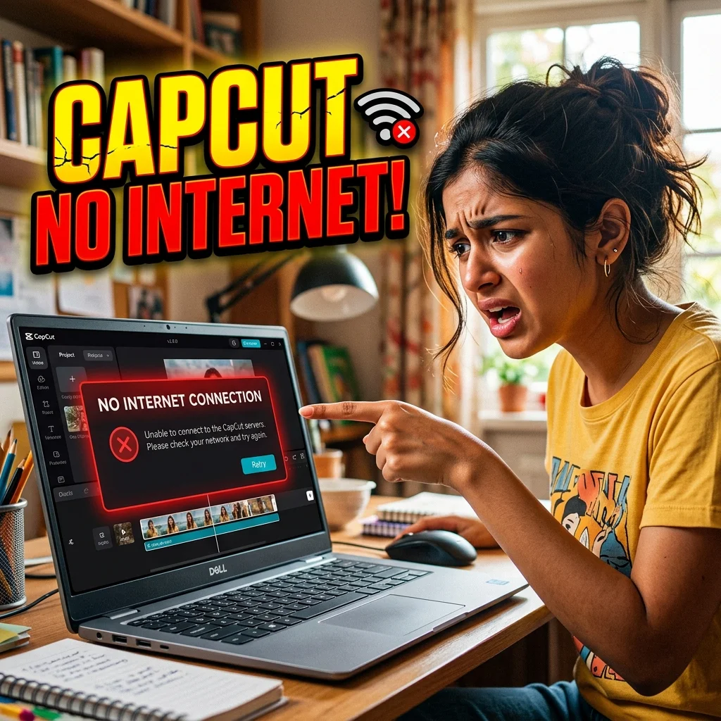 CapCut PC No Internet Error Fix